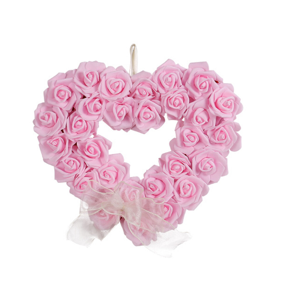 (Pink, 35x32x4CM) Catching Eye Of Existence Valentines Day Heart Door Wreath Which Is-image-OPC-PJKDGBX-NEW