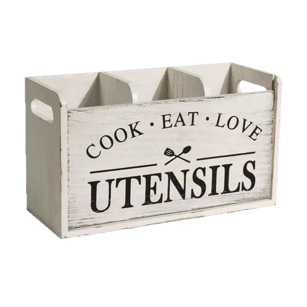 (Style 1) Wooden ForUtensil Holder Kitchen Organizer With 4 Compartment Box Move-image-OPC-PJKDGZP-NEW