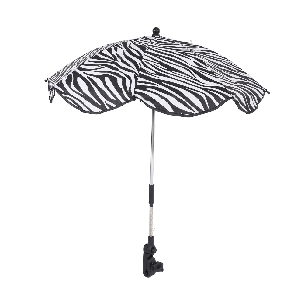 Adjustable Baby Stroller Umbrella for Sun & Rain Protection, Canvas & Steel