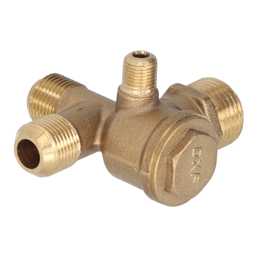 Easy Install Brass Check Valve 4-Way Air Compressor Component 6911340405032