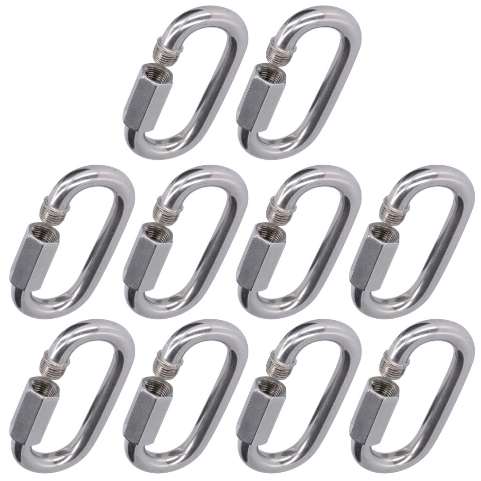 M3.5 Chain Connector 10Pcs Strong Stainless Steel Quick Link For Outdoors 6921340410394