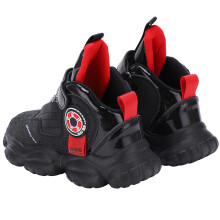 Kids Black Sports Sneakers Size 32 Breathable Lightweight Casual