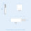 NES Home Nes Home Square Shower Handset Wall Bracket and Shower Handset 2