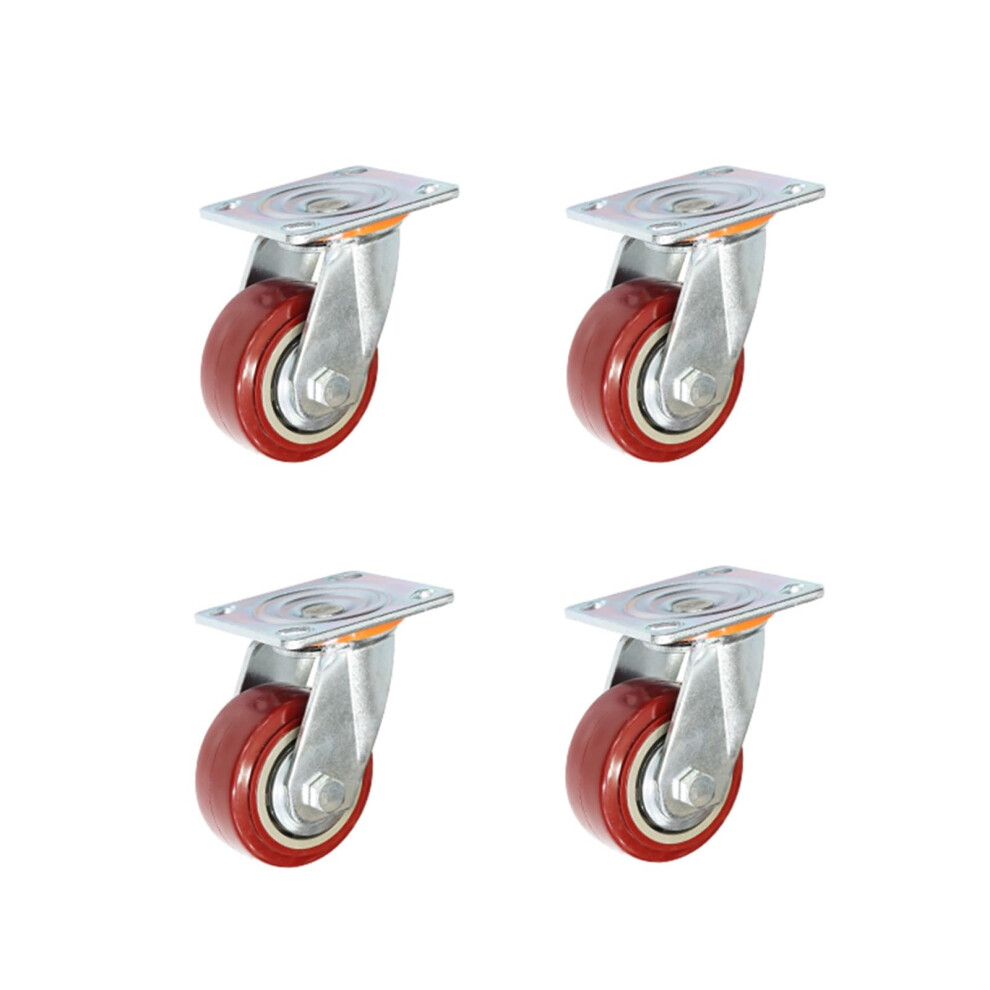Heavy-Duty Caster Wheels For Trailers, Transport Carts, 8-Inch Universal Trolley Wheels, 4-Pack, Durable Rubber Design 6276012421674