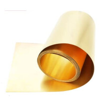 Brass Metal Sheet 50mm x 1000mm, Thin Foil 0.1mm Thickness, Durable Brass Material for Crafting and Fabrication