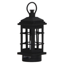 Farol para casa de muñecas a escala 1:12, metal, 4,5 cm de alto, 120 mAh