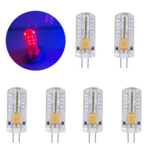 6Pcs 12V Red LED Bulbs G4 Base 3W 270LM Easy Install, Party & Home Lighting (36x12mm)