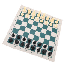 Jeu d'échecs pliant portable en PVC 34x34 cm 6,5 cm 294 g