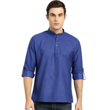 Sojanya (Since 1958 Men'S Cotton Royal Blue Short Kurta Sizse: 42
