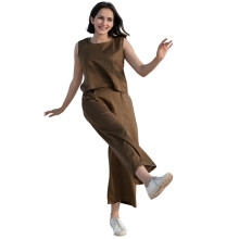 Fabnex Stylish Sleeve Less Co Ord Set For Women | Co Ord Set For Women (K-134-Brown-Xl)