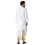 Σετ Kurta Dhoti για άνδρες από λευκό βαμβάκι Sojanya (από το 1958). Μέγεθος: XXL 3