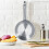Stainless Steel Frying Pan 9.4x2.0in Single Handle Silver Cookware 9