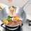 Stainless Steel Frying Pan 9.4x2.0in Single Handle Silver Cookware 12