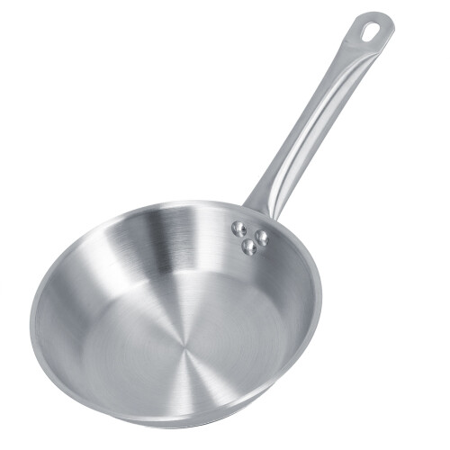 Stainless Steel Frying Pan 9.4x2.0in Single Handle Silver Cookware 1