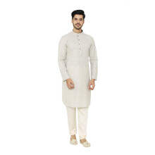 Manyavar Pαnska bavlnenα zmes Inι Kurta (Ml11897_Light Biscuit_M)