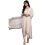 Set Kurta in misto seta da donna Libas (33338O_Beige 1