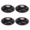 4 piezas Flash Wheel Inline ruedas PU negras de 69 mm 1