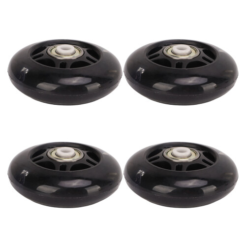 4 piezas Flash Wheel Inline ruedas PU negras de 69 mm