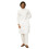 Manyavar Ανδρικό Σετ Πιτζάμα από βαμβακερό σχέδιο Kurta - (Λευκό μεγάλο) 1