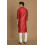 Pijama Kurta do Ruby Red Self Design de Manyavar Men (Maroon L) 4