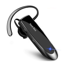 (FI Black No Bag) New Bee Bluetooth Headset V5.0 Wireless Headphone Headphone with Mic 24 Hour Headphone