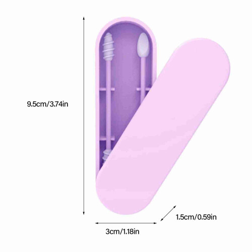 Hisopo de algodón reutilizable de silicona rosa 9,531,5 cm caja 1
