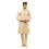 Mans Mans Beige Art Silk JACQUARD Σετ πιτζάμες Kurta 1