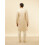 Mans Mans Beige Art Silk JACQUARD Σετ πιτζάμες Kurta 2