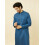 Manyavar Herren Blaues Baumwoll-Kurta Pyjama Set 4