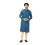 Manyavar Herren Blaues Baumwoll-Kurta Pyjama Set 1