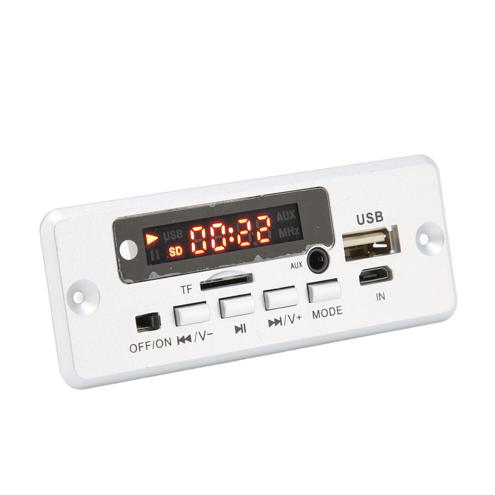 12V Mp3 Decode Board With Aux, Usb, Memory Card, U Disk, Silver 8431340424850