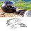 2PCS Fuel Tank Sticker 3D Universal Flame Skull 12