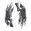 2PCS Fuel Tank Sticker 3D Universal Flame Skull 9