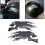 2PCS Fuel Tank Sticker 3D Universal Flame Skull 11