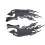 2PCS Fuel Tank Sticker 3D Universal Flame Skull 8