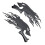 2PCS Fuel Tank Sticker 3D Universal Flame Skull 3