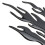 2PCS Fuel Tank Sticker 3D Universal Flame Skull 15
