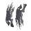2PCS Fuel Tank Sticker 3D Universal Flame Skull 10