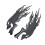 2PCS Fuel Tank Sticker 3D Universal Flame Skull 7