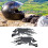 2PCS Fuel Tank Sticker 3D Universal Flame Skull 12