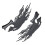 2PCS Fuel Tank Sticker 3D Universal Flame Skull 2