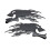 2PCS Fuel Tank Sticker 3D Universal Flame Skull 1