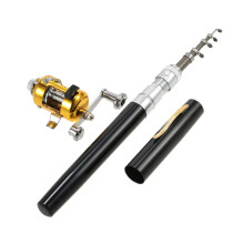 Fishing Rod Reel Combo Kit Mini Telescopic Spring Fishing Pole 1.8m Aluminium Alloy Pocket Size Accessories