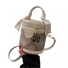 (No Pendant, Bee White) Elegant Hand-Carry Shoulder Purse For Ladies Fashion Quality PU Leather Bag for Woman Girl Birthday Holidays