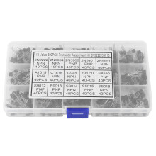 600 pièces Kit d'assortiment de transistors NPN/PNP TO-92 à broches droites pour l'électronique