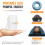 Mini pompa d'aria 1300mAh 4788mm Nero/Bianco 8