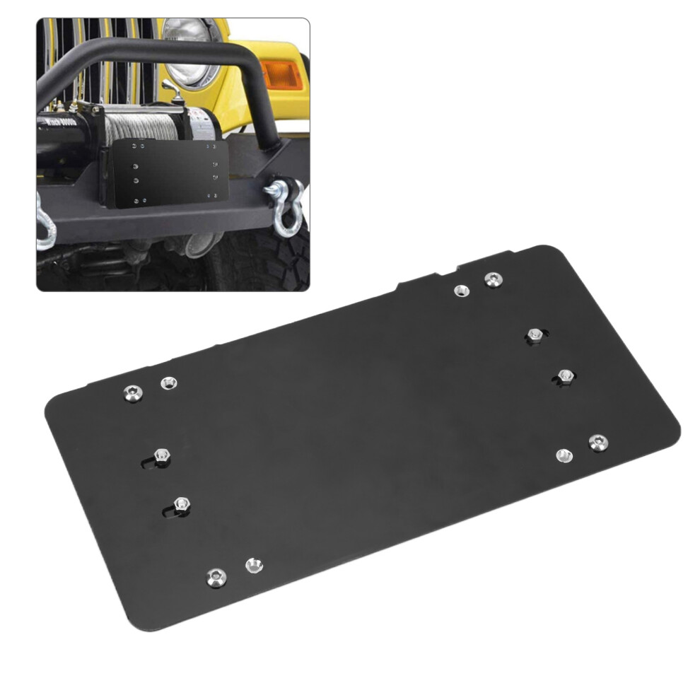 Durable Stainless Flip Up License Plate Bracket For Cars & Trucks Black 6901340428674