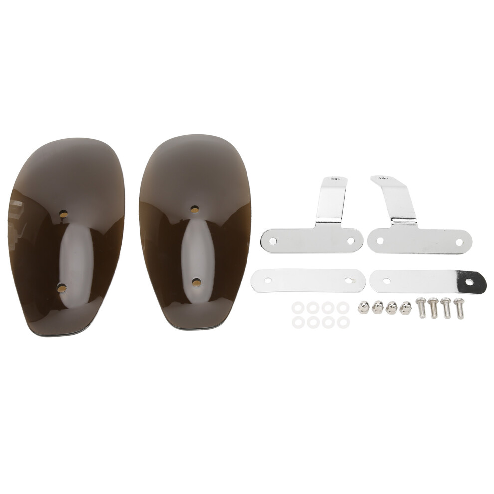 2Pcs Motorcycle Hand Guard Wind Shield Abs 250Mm With 10Mm Screws Brown 8411340428904