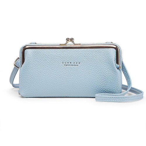 (Blue)Women's Multifunctional Horizontal Bag Crossbody Shoulder Strap Design As a Perfect Gift