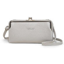 (Gray) Women's Multifunctional Horizontal Bag Crossbody Shoulder Strap Design As a Perfect Gift